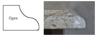 ogee granite countertop edge profile