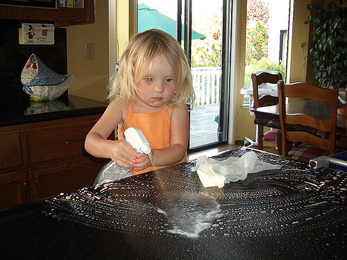 cleaning granite countertops