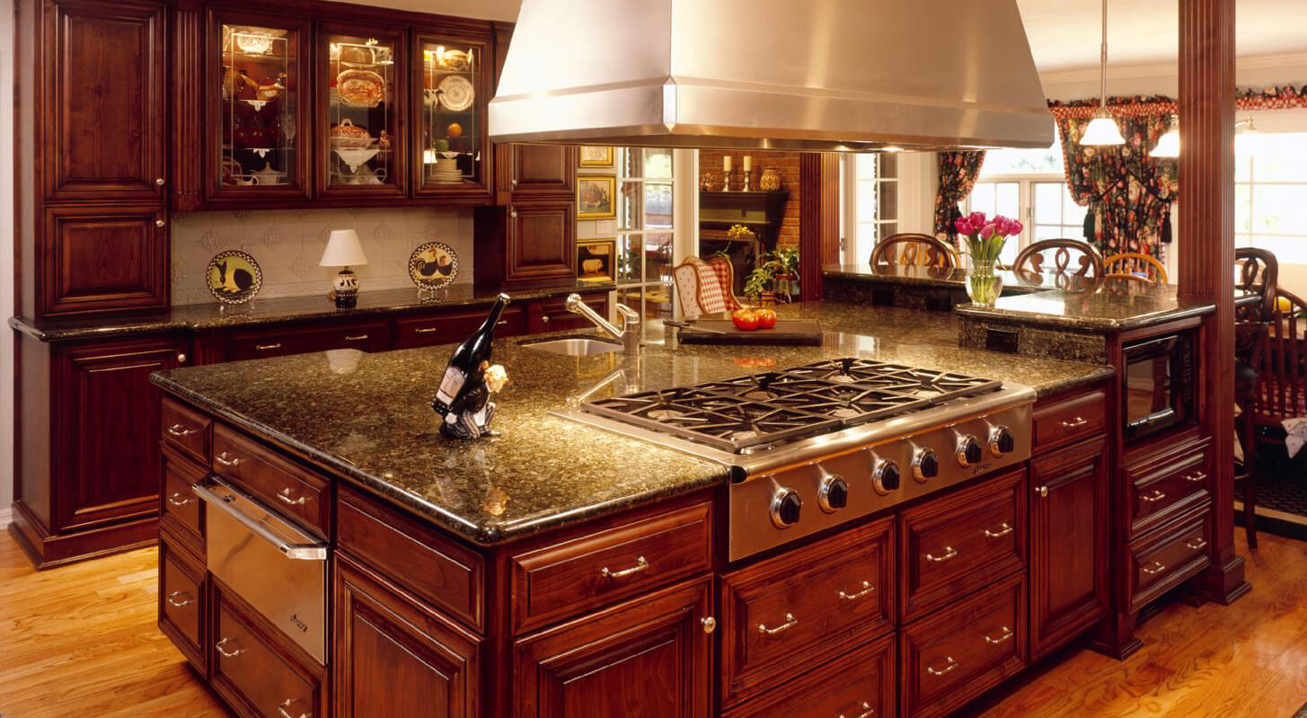 Granite countertop in the modern kitchen