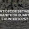 granite or quartz countertops